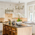 Five Light Chandelier from the Marco WG Collection in White Gold Finish by Golden