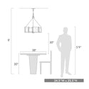 Five Light Chandelier from the Marco WG Collection in White Gold Finish by Golden