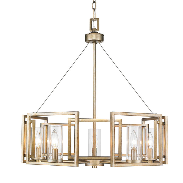 Golden - 6068-5 WG - Five Light Chandelier - Marco WG - White Gold from Lighting & Bulbs Unlimited in Charlotte, NC