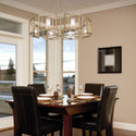 Eight Light Chandelier from the Marco WG Collection in White Gold Finish by Golden