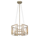 Four Light Semi-Flush Mount from the Marco WG Collection in White Gold Finish by Golden