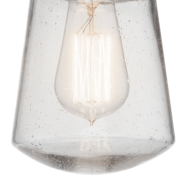 One Light Outdoor Pendant from the Lyndon Collection in Brushed Aluminum Finish by Kichler