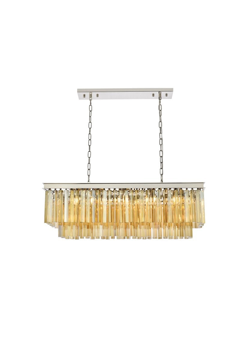 Elegant Lighting - 1202D40PN-GT/RC - 12 Light Chandelier - Sydney - Polished Nickel from Lighting & Bulbs Unlimited in Charlotte, NC