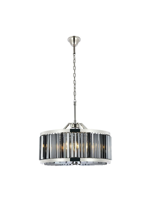 Elegant Lighting - 1203D28PN-SS/RC - Eight Light Chandelier - Chelsea - Polished Nickel from Lighting & Bulbs Unlimited in Charlotte, NC
