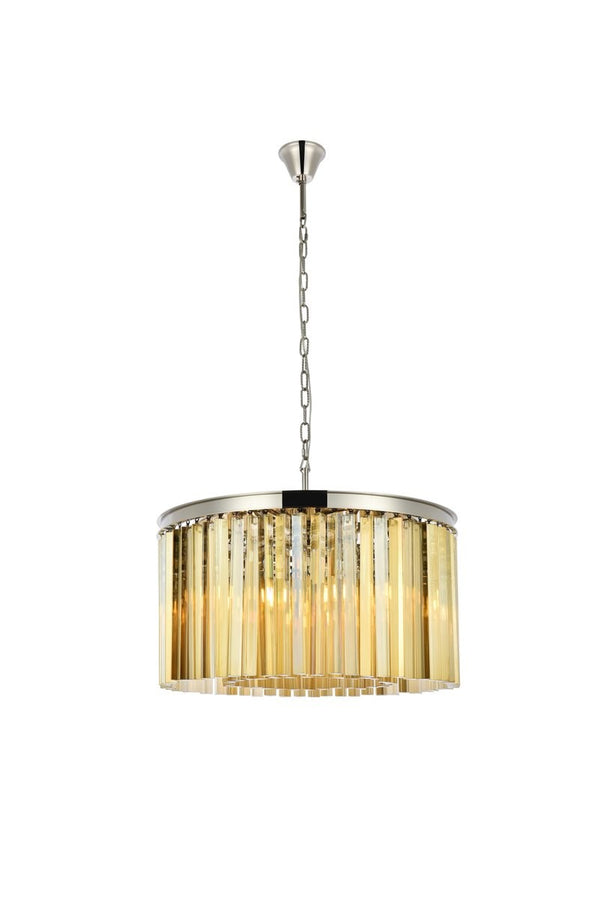 Elegant Lighting - 1208D26PN-GT/RC - Eight Light Chandelier - Sydney - Polished Nickel from Lighting & Bulbs Unlimited in Charlotte, NC