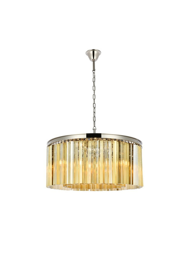 Elegant Lighting - 1208D31PN-GT/RC - Eight Light Chandelier - Sydney - Polished Nickel from Lighting & Bulbs Unlimited in Charlotte, NC