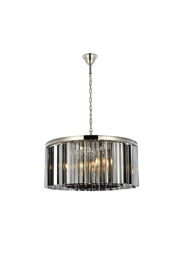 Elegant Lighting - 1208D31PN-SS/RC - Eight Light Chandelier - Sydney - Polished Nickel from Lighting & Bulbs Unlimited in Charlotte, NC