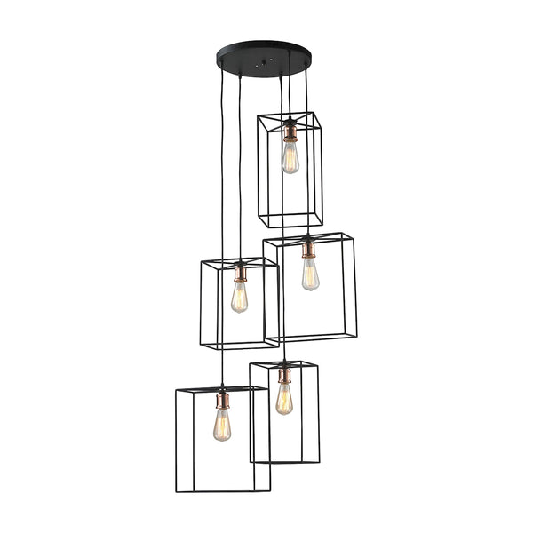 ELK Home - D2735 - Five Light Pendant - Box - Oil Rubbed Bronze from Lighting & Bulbs Unlimited in Charlotte, NC