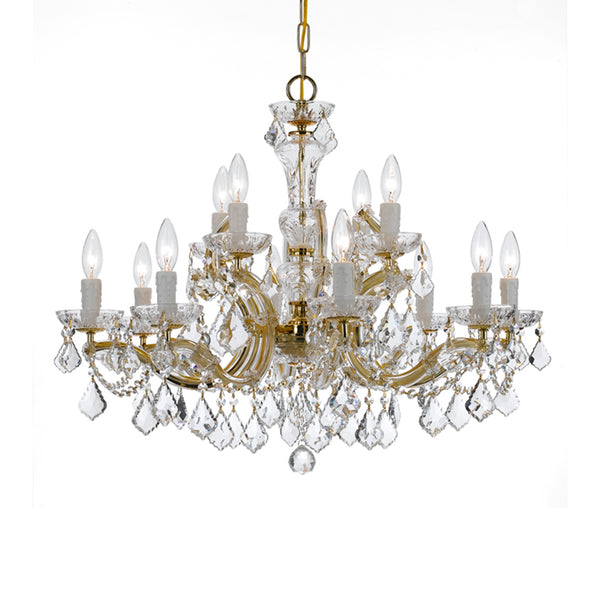 Crystorama - 4479-GD-CL-I - 12 Light Chandelier - Maria Theresa - Gold from Lighting & Bulbs Unlimited in Charlotte, NC