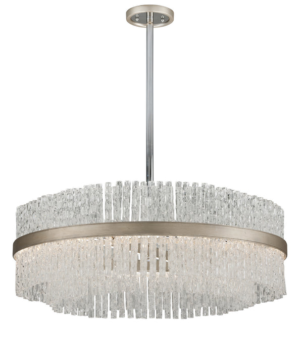 Corbett Lighting - 204-48 - 12 Light Pendant - Chime - Silver Leaf Polished Stainless from Lighting & Bulbs Unlimited in Charlotte, NC