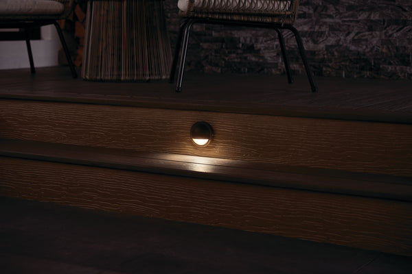 LED Deck Light from the No Family Collection in Textured Architectural Bronze Finish by Kichler