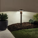 LED Pyramid Path from the No Family Collection in Textured Architectural Bronze Finish by Kichler