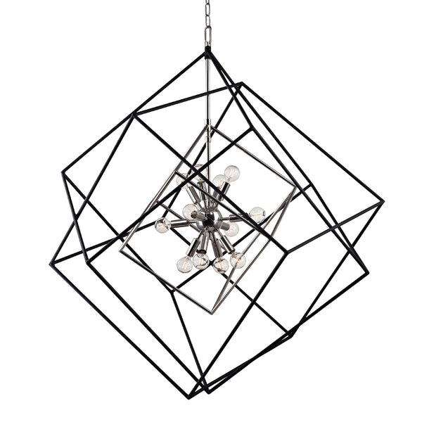 Hudson Valley - 1234-PN - 12 Light Pendant - Roundout - Polished Nickel from Lighting & Bulbs Unlimited in Charlotte, NC