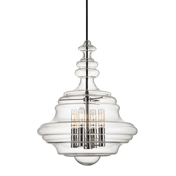 Hudson Valley - 4016-PN - Four Light Pendant - Washington - Polished Nickel from Lighting & Bulbs Unlimited in Charlotte, NC