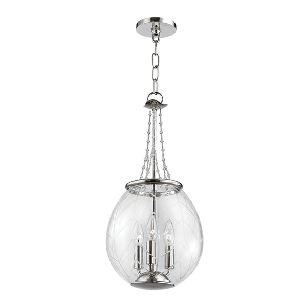 Hudson Valley - 5311-PN - Three Light Pendant - Pierce - Polished Nickel from Lighting & Bulbs Unlimited in Charlotte, NC