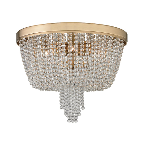 Hudson Valley - 9008-AGB - Four Light Flush Mount - Royalton - Aged Brass from Lighting & Bulbs Unlimited in Charlotte, NC