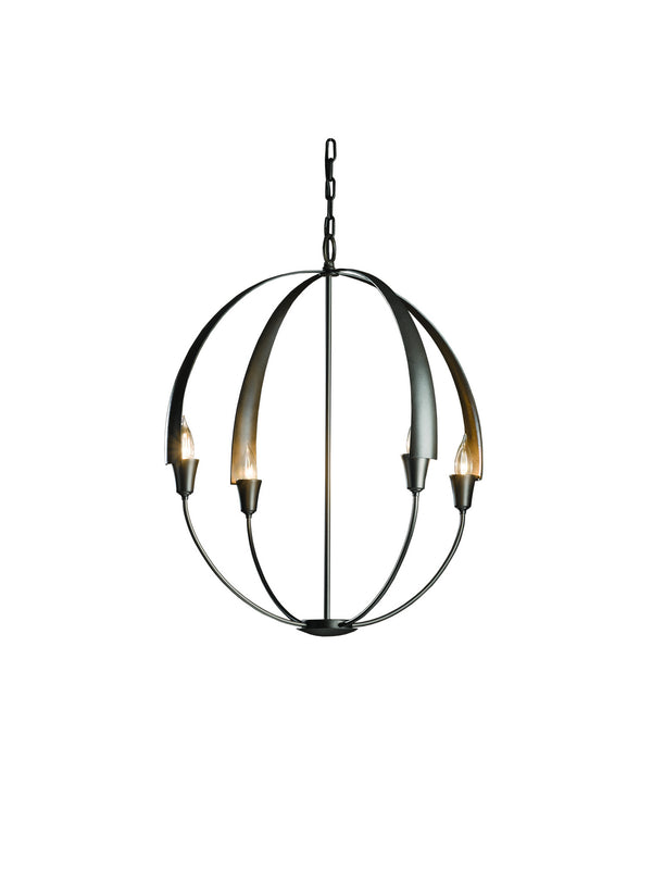Four Light Chandelier from the Cirque Collection by Hubbardton Forge