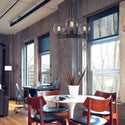 Three Light Chandelier from the Galveston Collection in Rubbed Bronze Finish by Golden