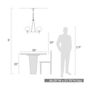 Three Light Chandelier from the Galveston Collection in Rubbed Bronze Finish by Golden