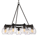 Six Light Chandelier from the Galveston Collection in Rubbed Bronze Finish by Golden