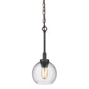 One Light Mini Pendant from the Galveston Collection in Rubbed Bronze Finish by Golden