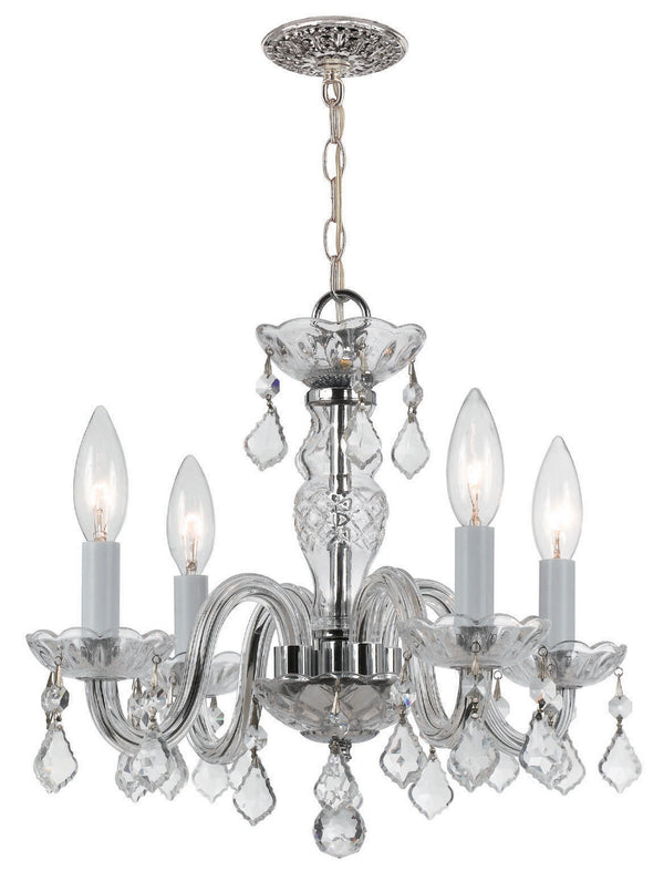 Crystorama - 1064-CH-CL-I - Four Light Mini Chandelier - Traditional Crystal - Polished Chrome from Lighting & Bulbs Unlimited in Charlotte, NC