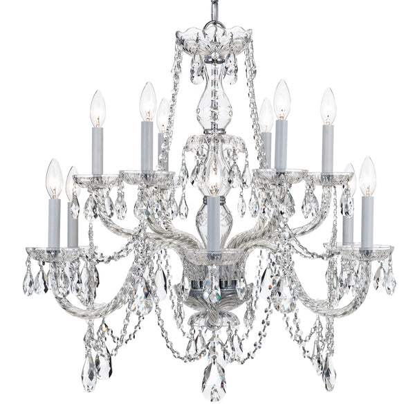 Crystorama - 1135-CH-CL-I - 12 Light Chandelier - Traditional Crystal - Polished Chrome from Lighting & Bulbs Unlimited in Charlotte, NC