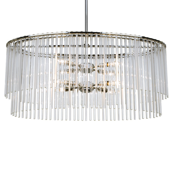 Crystorama - 398-CH - Eight Light Chandelier - Bleecker - Polished Chrome from Lighting & Bulbs Unlimited in Charlotte, NC