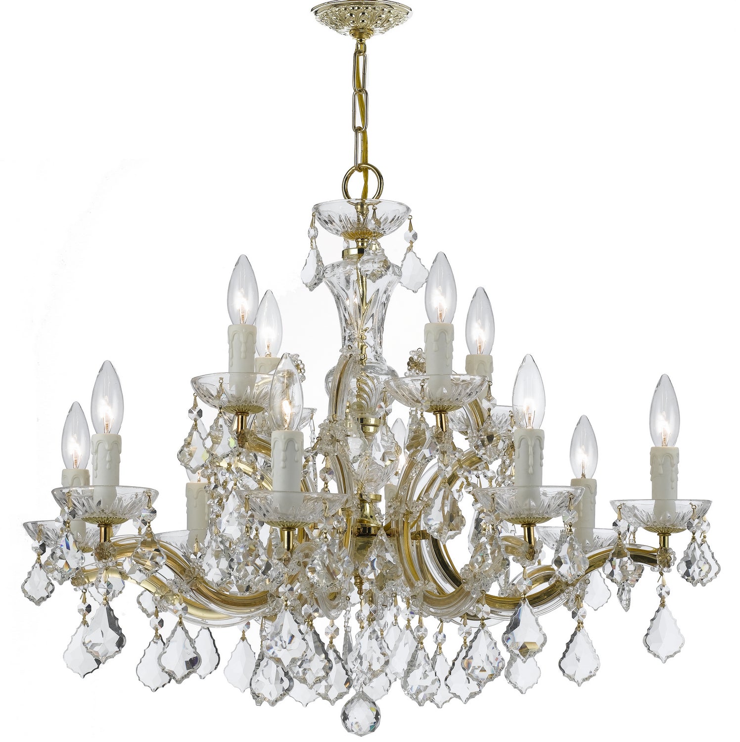 Crystorama - 4379-GD-CL-SAQ - 12 Light Chandelier - Maria Theresa - Gold from Lighting & Bulbs Unlimited in Charlotte, NC