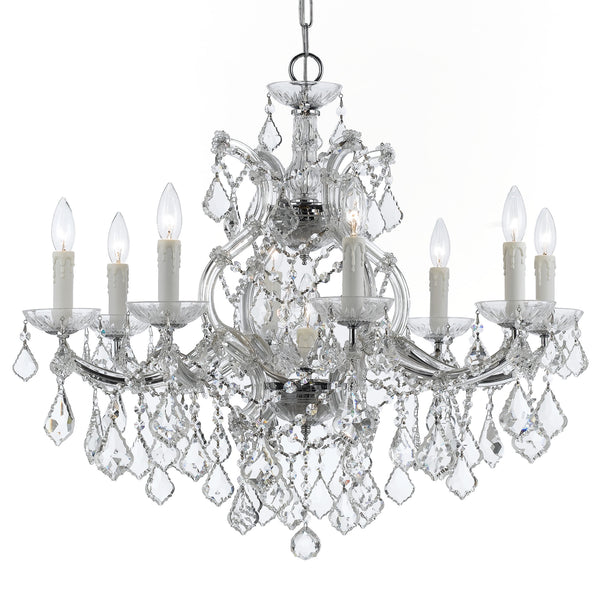 Crystorama - 4408-CH-CL-MWP - Nine Light Chandelier - Maria Theresa - Polished Chrome from Lighting & Bulbs Unlimited in Charlotte, NC