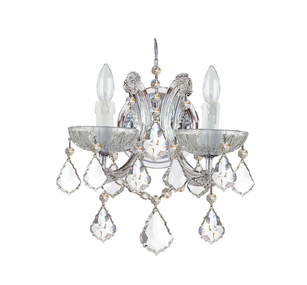 Crystorama - 4472-CH-CL-I - Two Light Wall Mount - Maria Theresa - Polished Chrome from Lighting & Bulbs Unlimited in Charlotte, NC