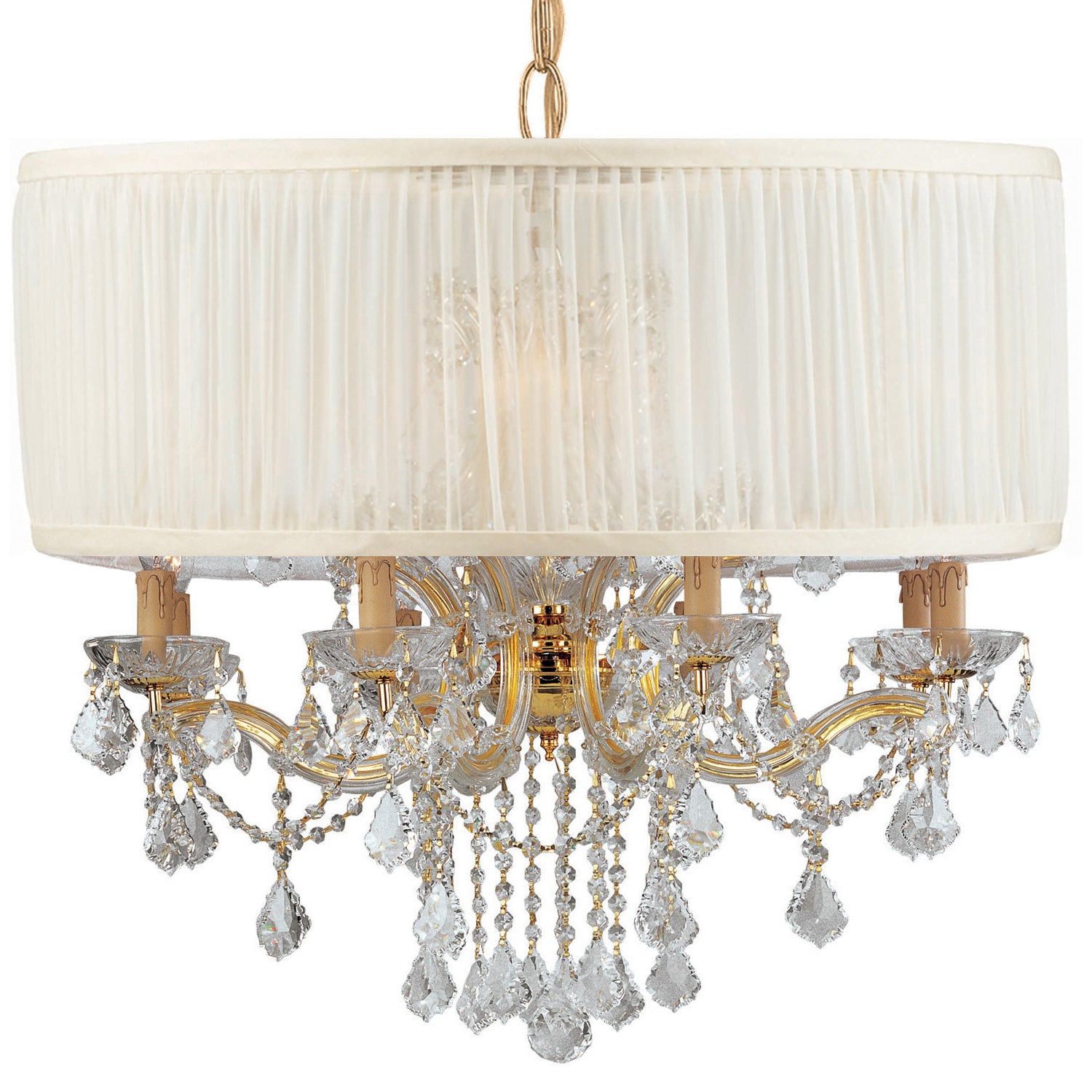 Crystorama - 4489-GD-SAW-CLS - 12 Light Chandelier - Brentwood - Gold from Lighting & Bulbs Unlimited in Charlotte, NC