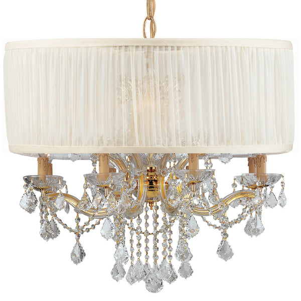 Crystorama - 4489-GD-SAW-CLS - 12 Light Chandelier - Brentwood - Gold from Lighting & Bulbs Unlimited in Charlotte, NC