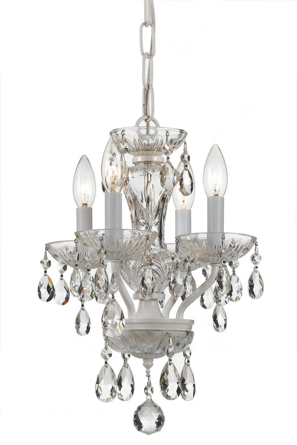 Crystorama - 5534-WW-CL-I - Four Light Mini Chandelier - Traditional Crystal - Wet White from Lighting & Bulbs Unlimited in Charlotte, NC
