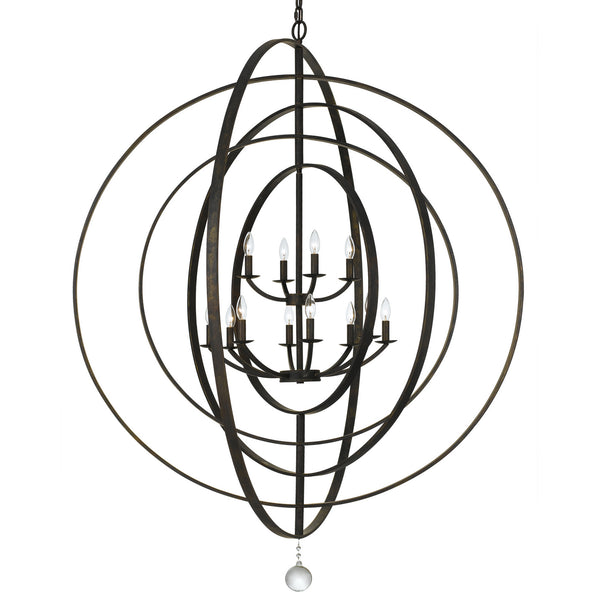 Crystorama - 590-EB - 12 Light Chandelier - Luna - English Bronze from Lighting & Bulbs Unlimited in Charlotte, NC