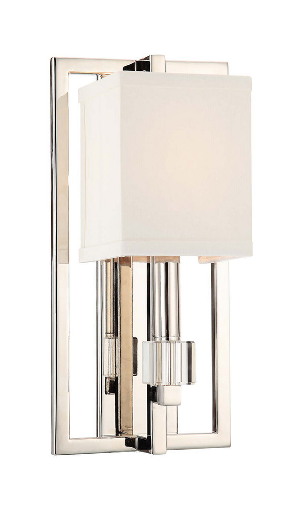 Crystorama - 8881-PN - One Light Wall Mount - Dixon - Polished Nickel from Lighting & Bulbs Unlimited in Charlotte, NC