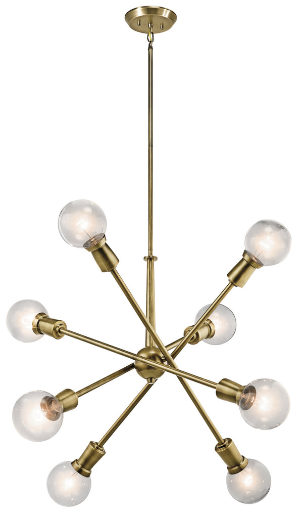 Kichler - 43118NBR - Eight Light Chandelier - Armstrong - Natural Brass from Lighting & Bulbs Unlimited in Charlotte, NC