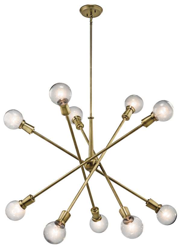 Kichler - 43119NBR - Ten Light Chandelier - Armstrong - Natural Brass from Lighting & Bulbs Unlimited in Charlotte, NC