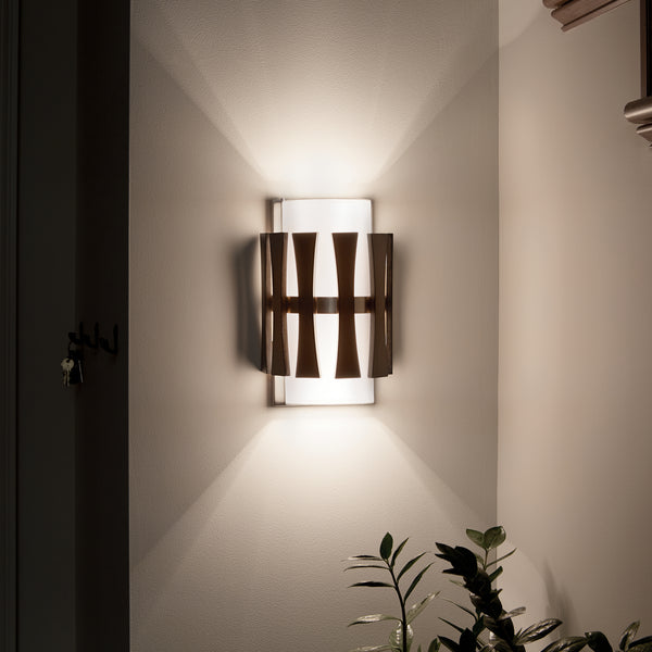 Two Light Wall Sconce from the Cirus Collection in Auburn Stained Finish Finish by Kichler