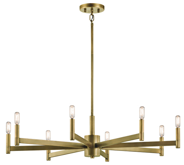 Kichler - 43857NBR - Eight Light Chandelier - Erzo - Natural Brass from Lighting & Bulbs Unlimited in Charlotte, NC