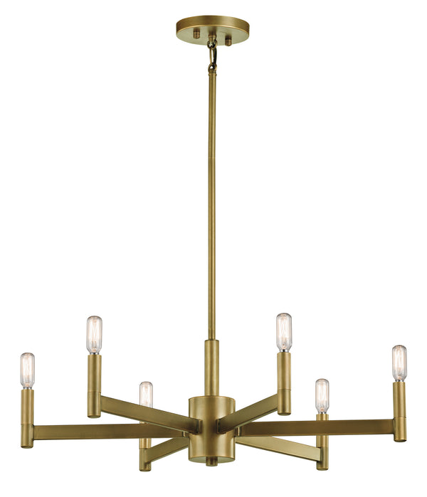 Kichler - 43859NBR - Six Light Chandelier - Erzo - Natural Brass from Lighting & Bulbs Unlimited in Charlotte, NC
