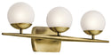 Three Light Bath from the Jasper Collection in Natural Brass Finish by Kichler