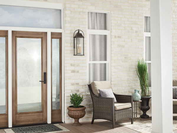 Three Light Outdoor Wall Mount from the Harbor Row Collection in Olde Bronze Finish by Kichler