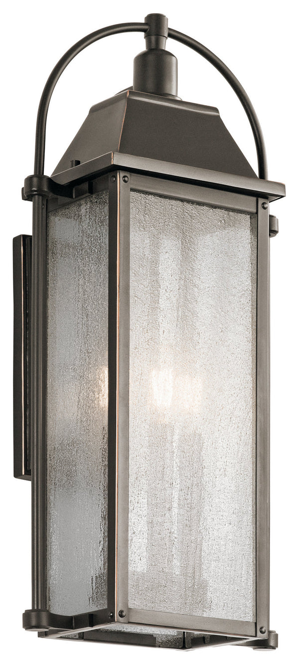 Three Light Outdoor Wall Mount from the Harbor Row Collection in Olde Bronze Finish by Kichler