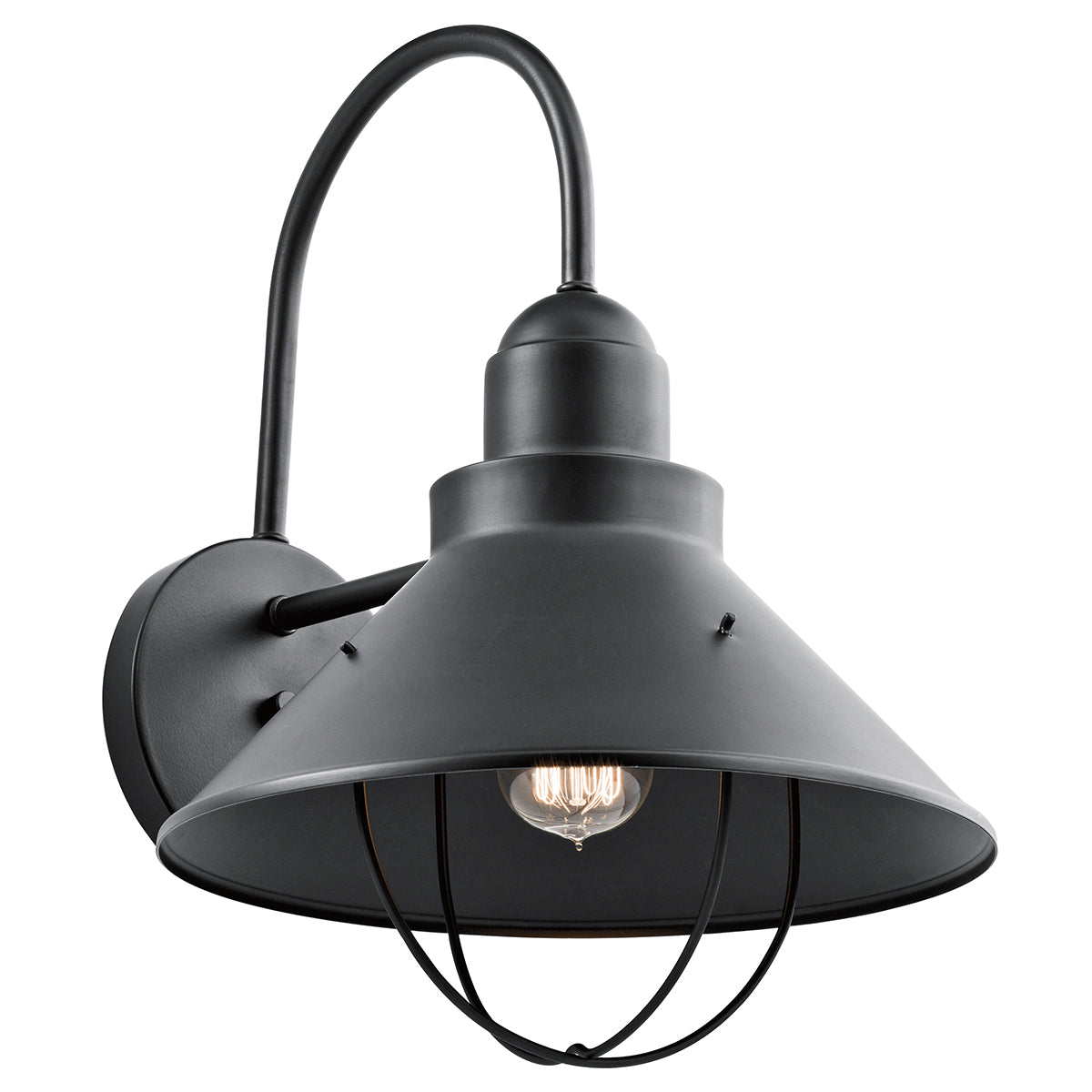 Kichler - 9142BK - One Light Outdoor Wall Mount - Seaside - Black from Lighting & Bulbs Unlimited in Charlotte, NC