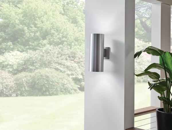 Two Light Outdoor Wall Mount from the No Family Collection in Brushed Aluminum Finish by Kichler