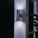 Two Light Outdoor Wall Mount from the No Family Collection in Brushed Aluminum Finish by Kichler