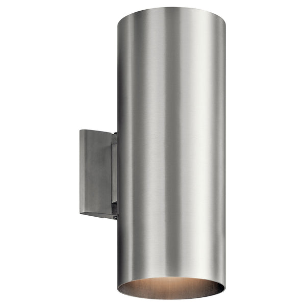 Two Light Outdoor Wall Mount from the No Family Collection in Brushed Aluminum Finish by Kichler