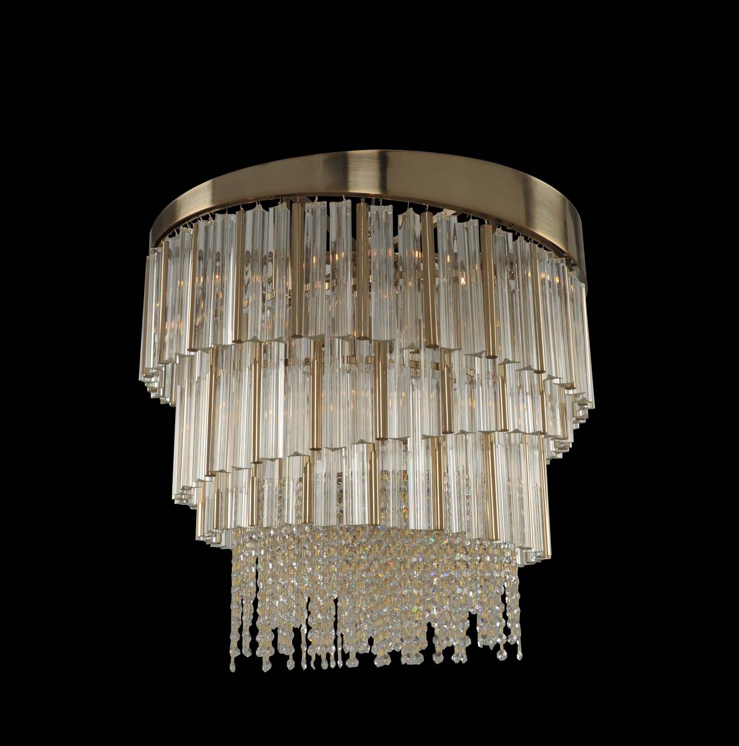 Allegri - 029851-038-FR001 - Nine Light Pendant - Espirali - Brushed Champagne Gold from Lighting & Bulbs Unlimited in Charlotte, NC