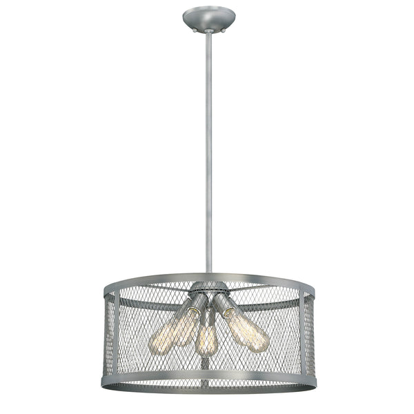 Millennium - 3275-BPW - Five Light Pendant - Akron - Brushed Pewter from Lighting & Bulbs Unlimited in Charlotte, NC